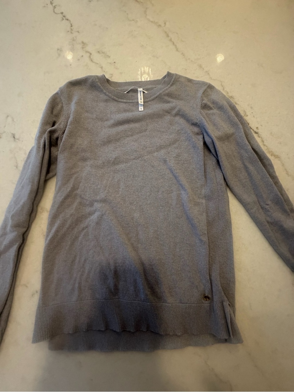 SOUTHERN TIDE Classic Crewneck Women's Sweater in Light Gray! S - Picture 5 of 6